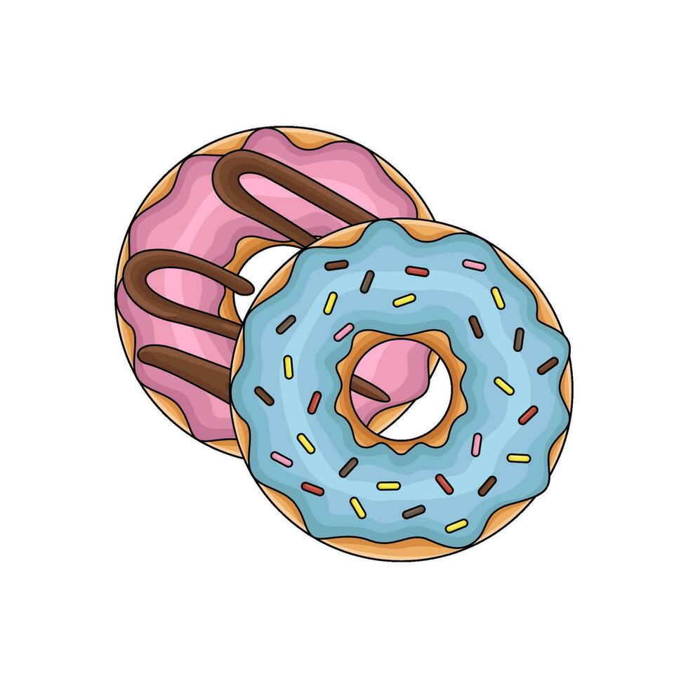 rosquilla dulce ilustración vector