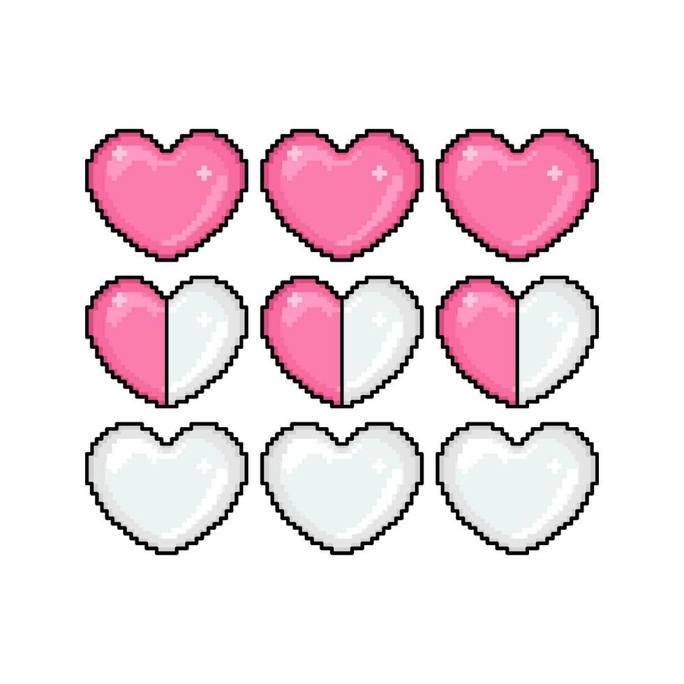 pixel love illustration vector