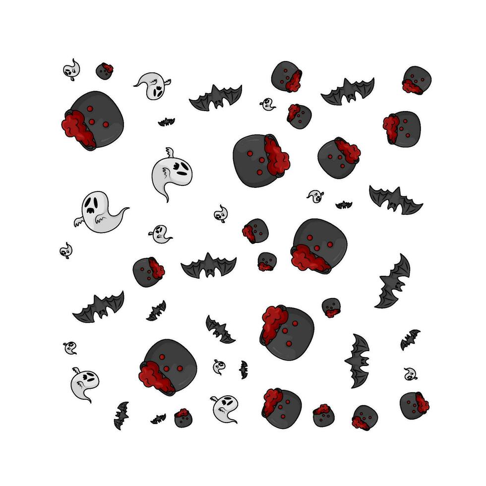 pattern halloween illustration vector