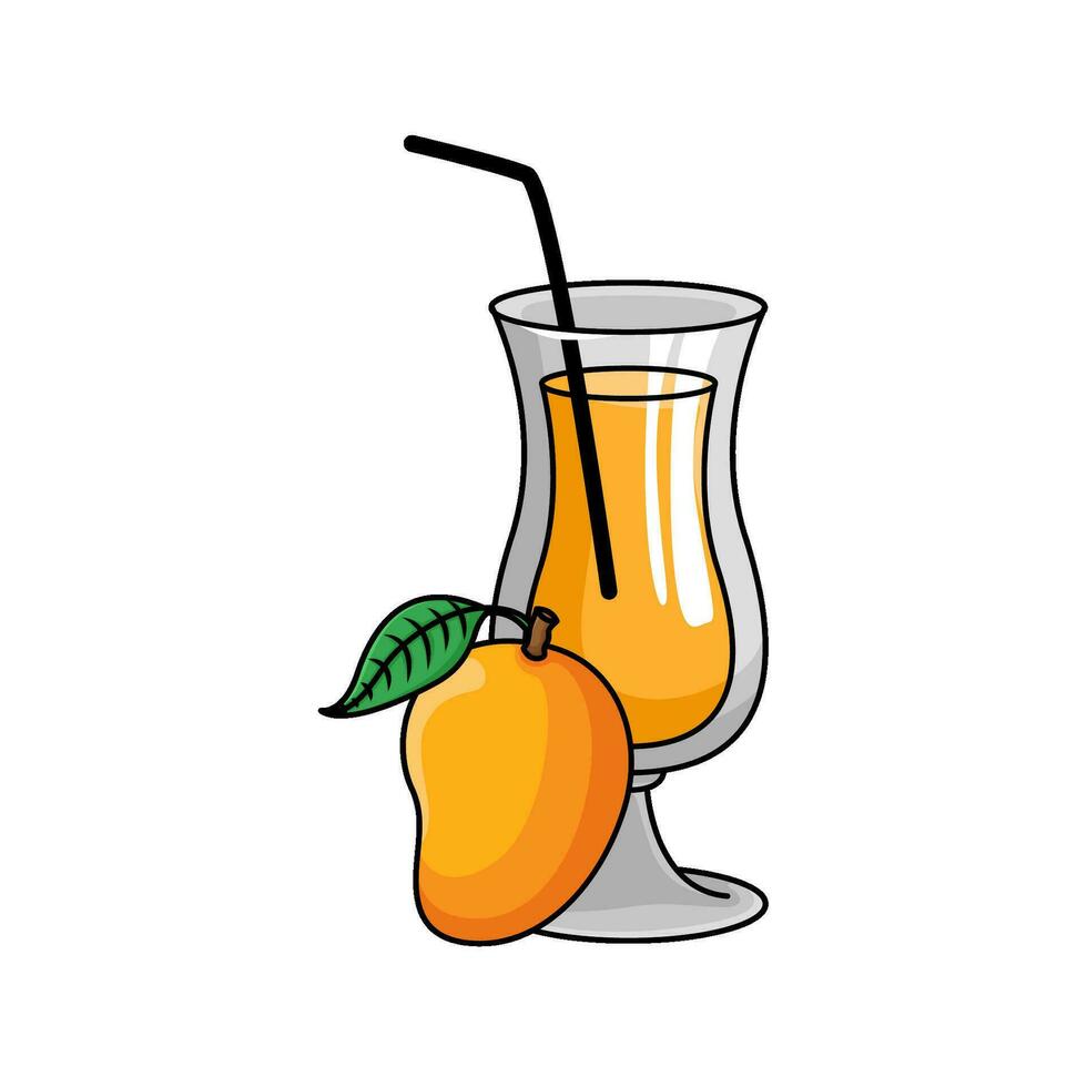 jugo mango con mango Fruta ilustración vector