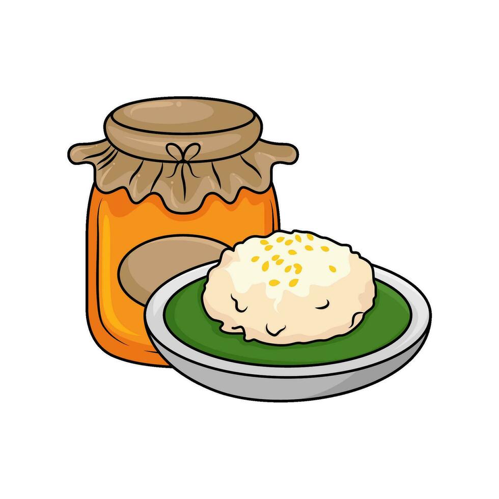 jam mango with food mango illustration vector