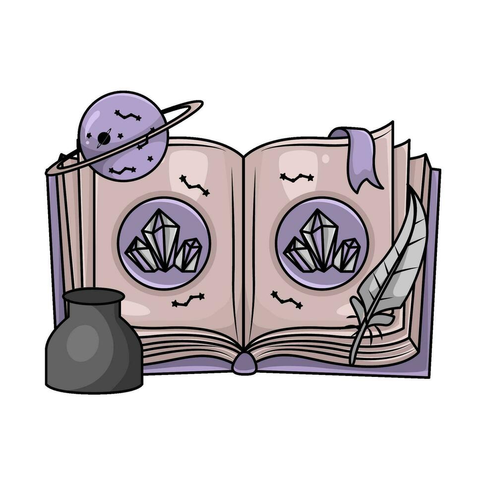 magic book illustration vector