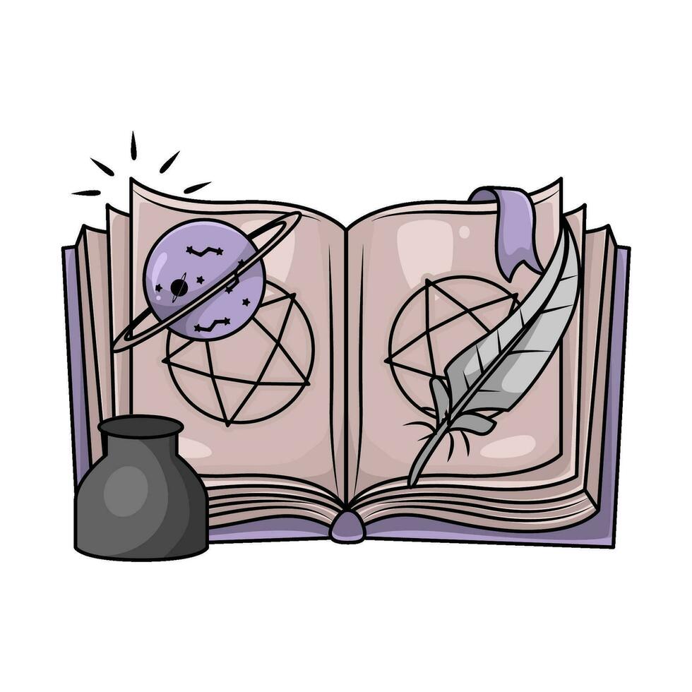 magic book illustration vector