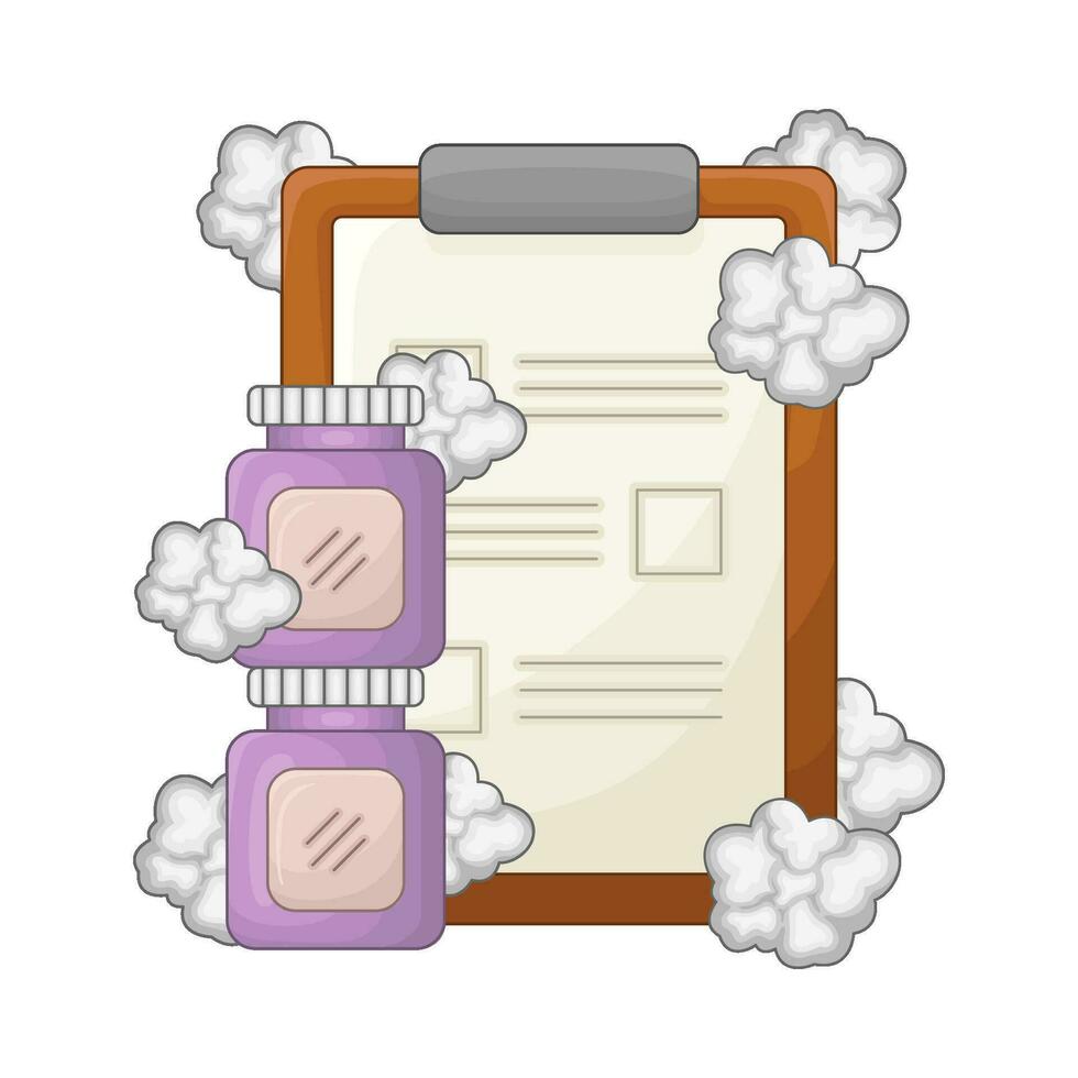jar, smoke with file illustration vector