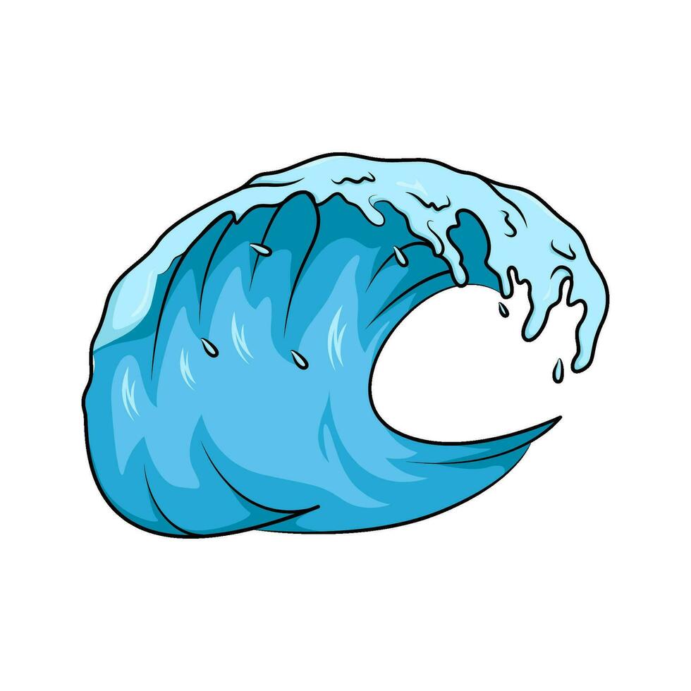 sea wave illustration vector