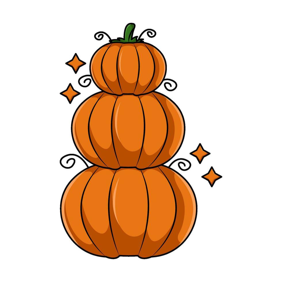 halloween pumpkin illustration vector