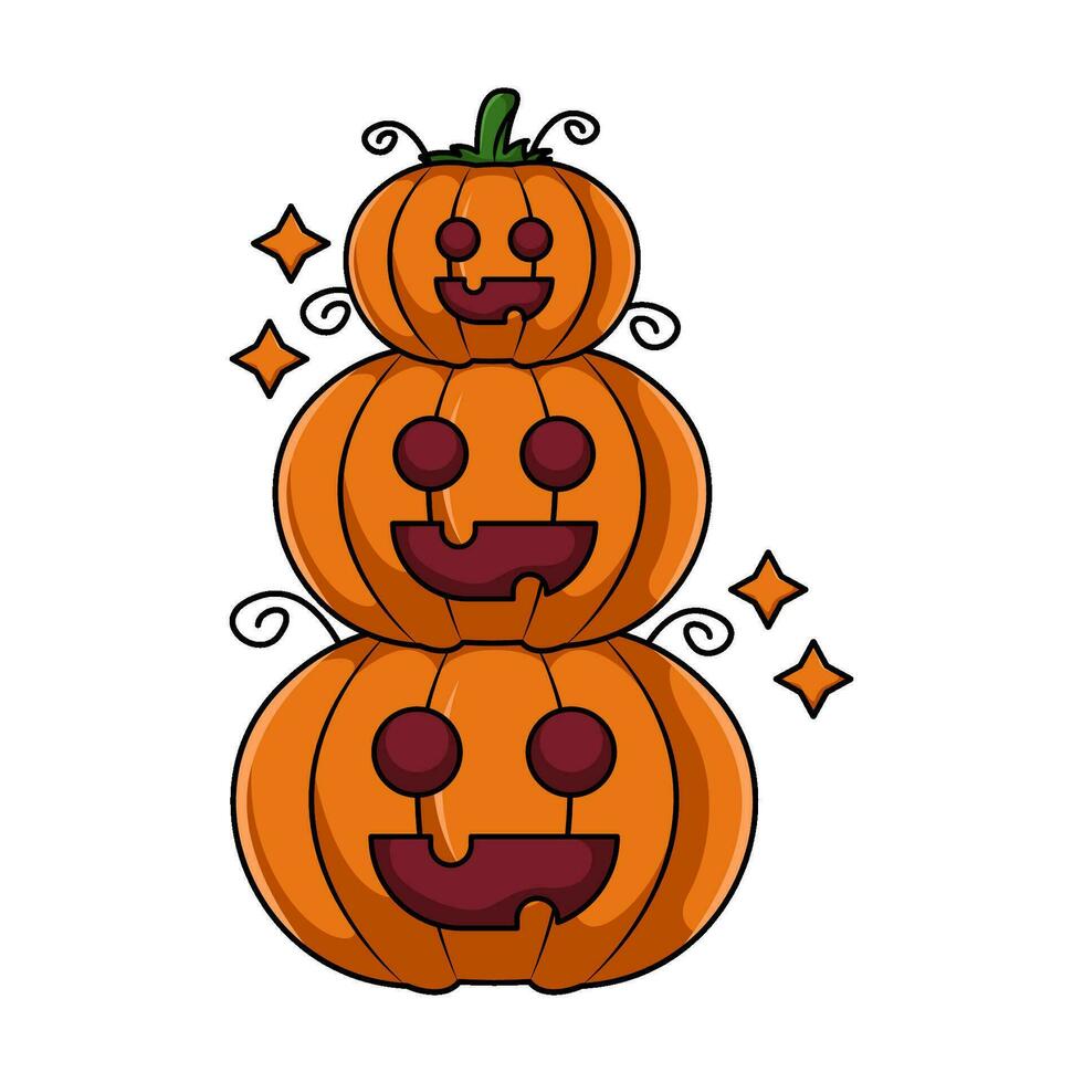 halloween pumpkin illustration vector