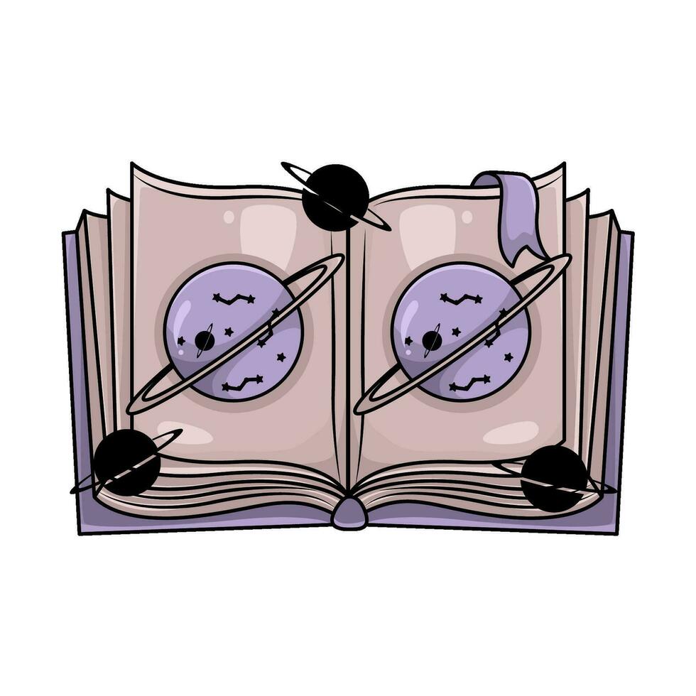magic book illustration vector