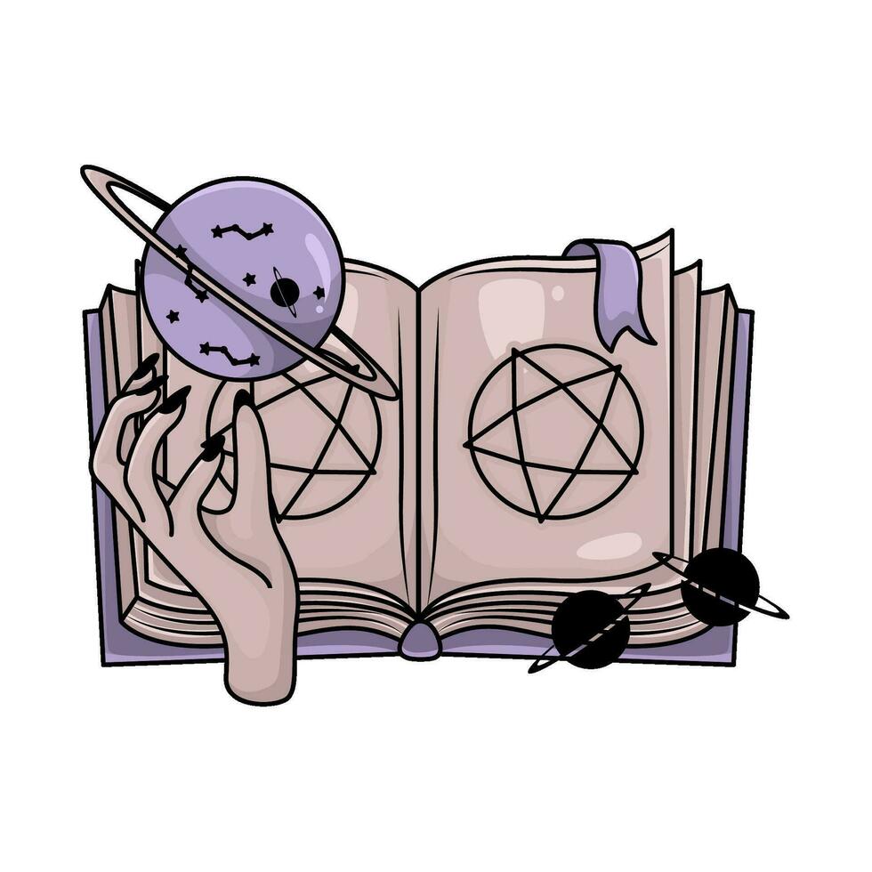 magic book illustration vector