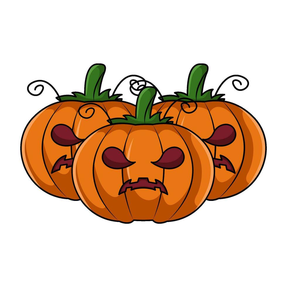 halloween pumpkin illustration vector