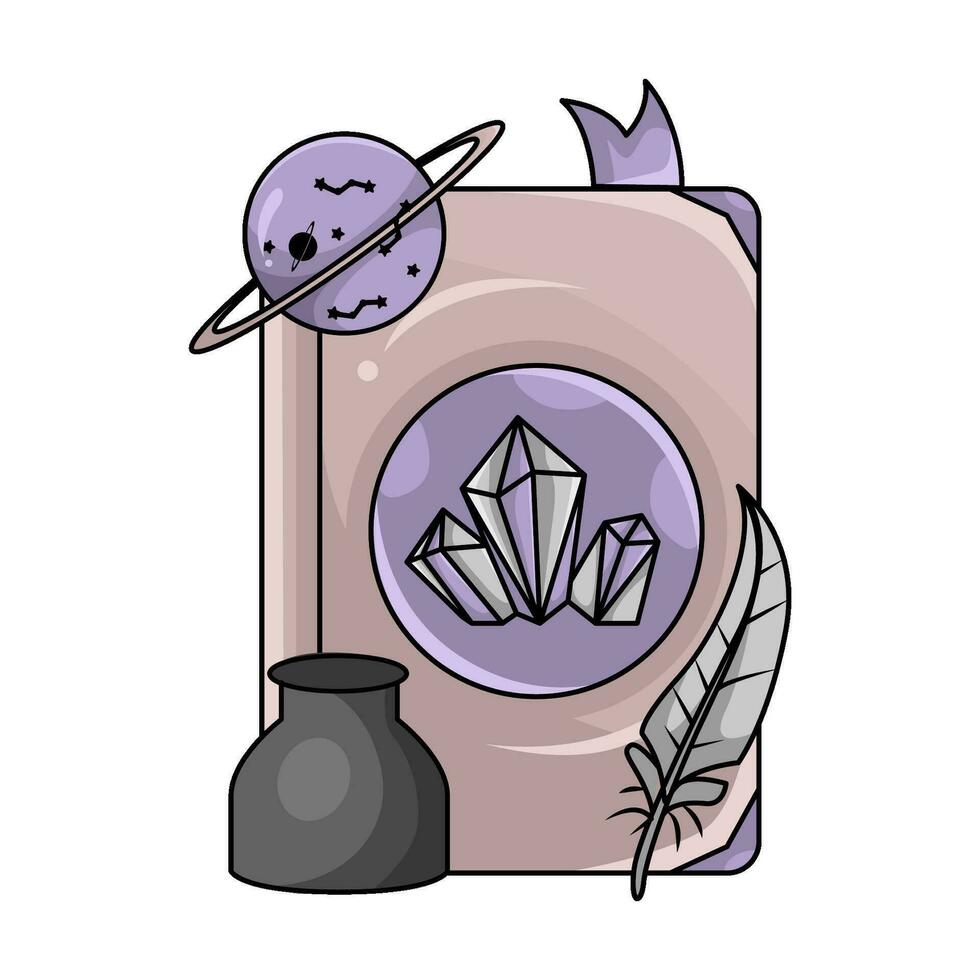 magic book illustration vector