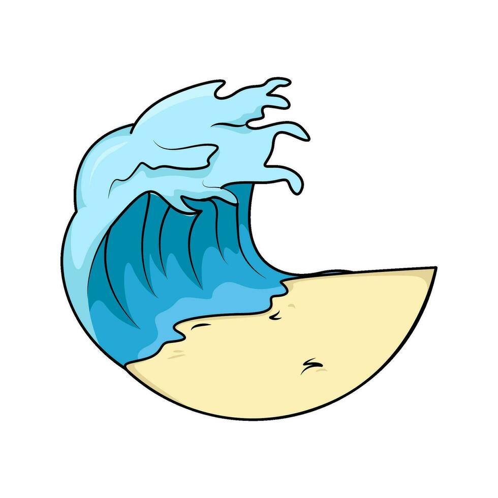 sea wave illustration vector