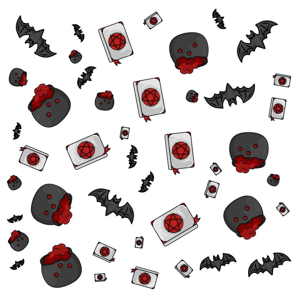 halloween pattern illustration vector