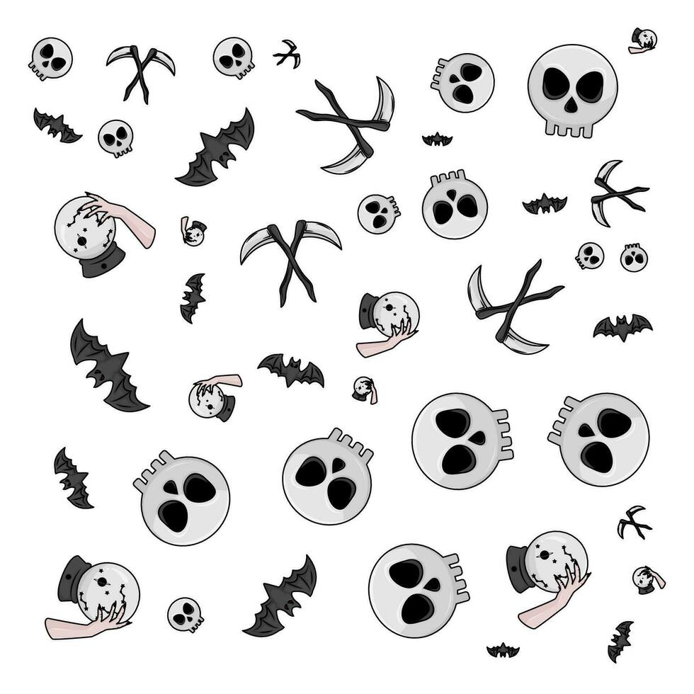 halloween pattern illustration vector