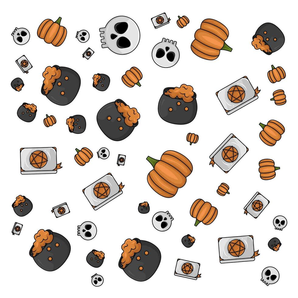 halloween pattern illustration vector