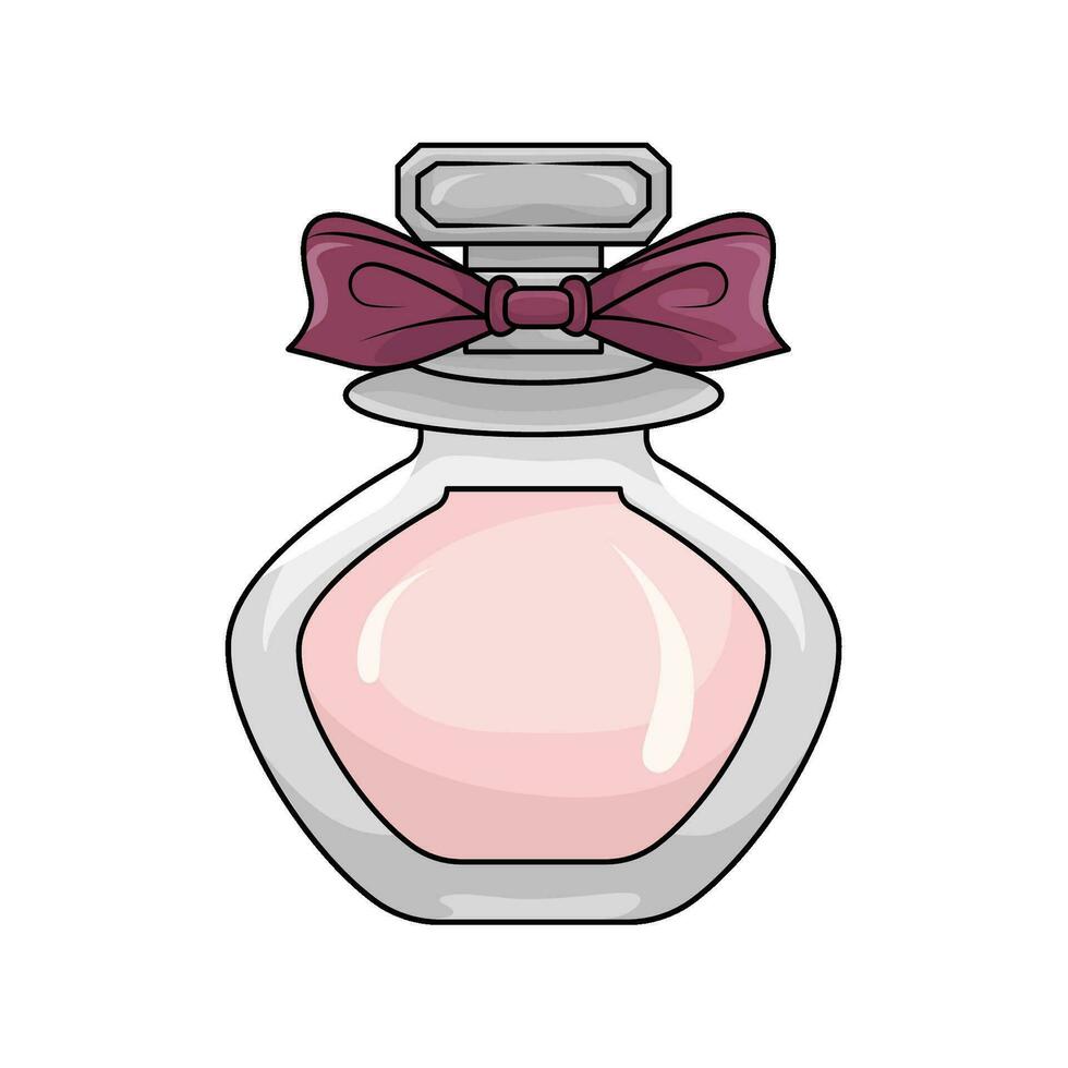 ribbon in parfume bottle spray vector