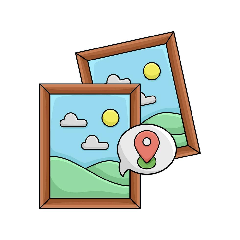 picture with location  illustration vector