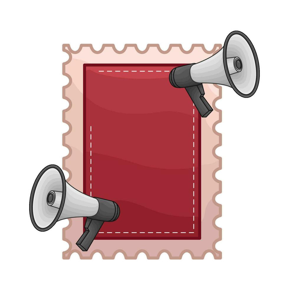 sticker price with megaphone illustration vector