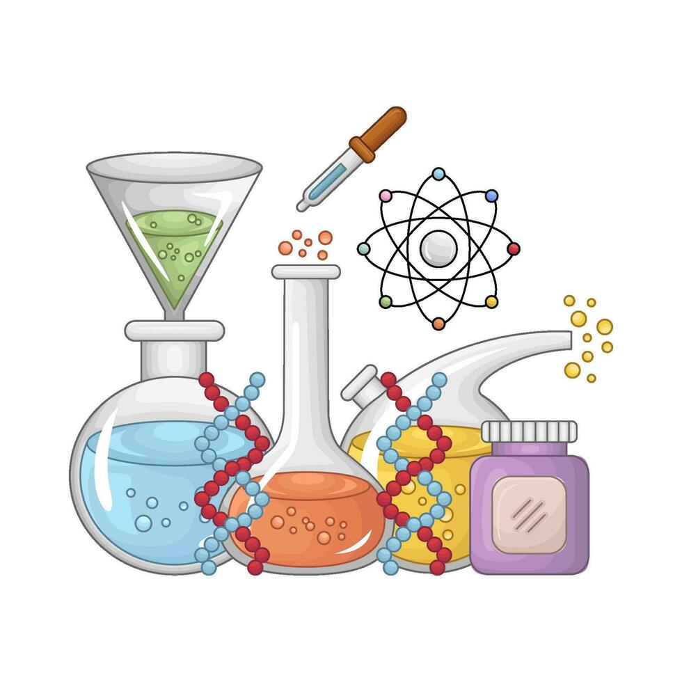 química biología ilustración vector