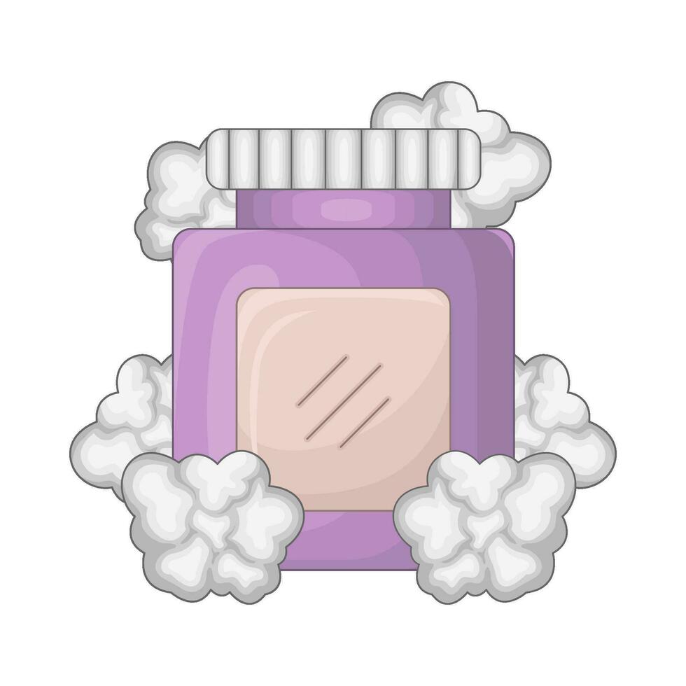 jar with smoke illustration vector