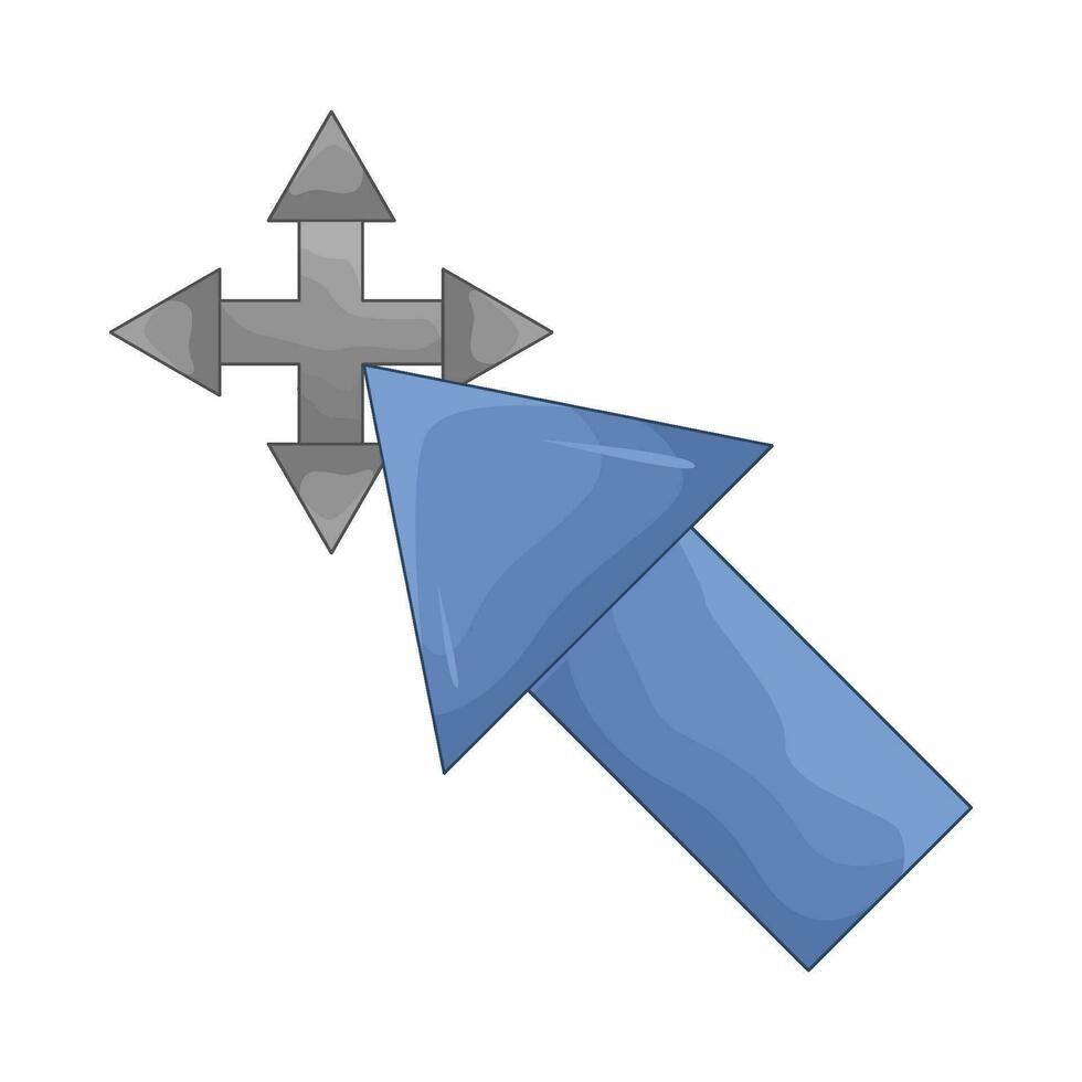 cursor and arrow  illustration vector