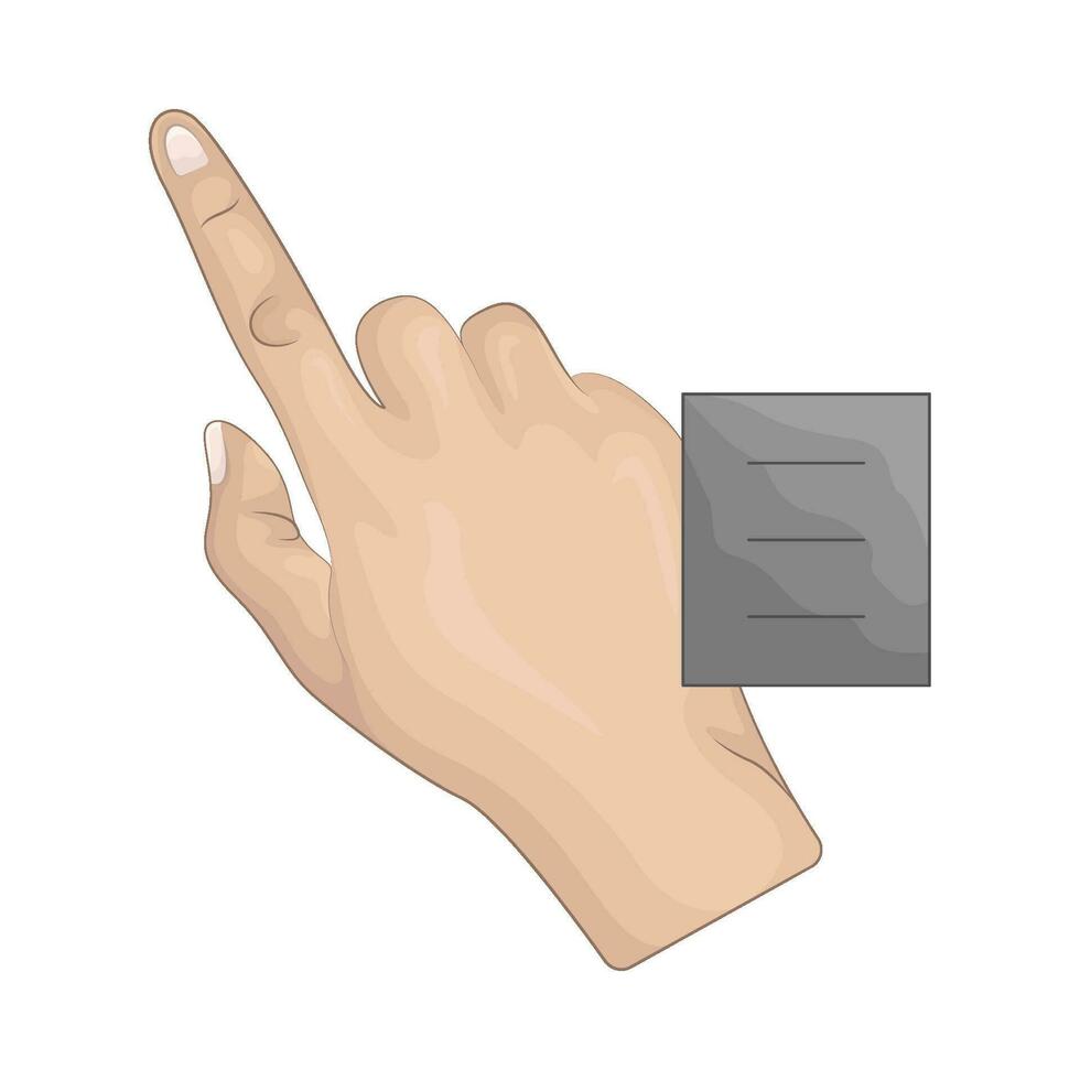 paper with hand touch illustration vector