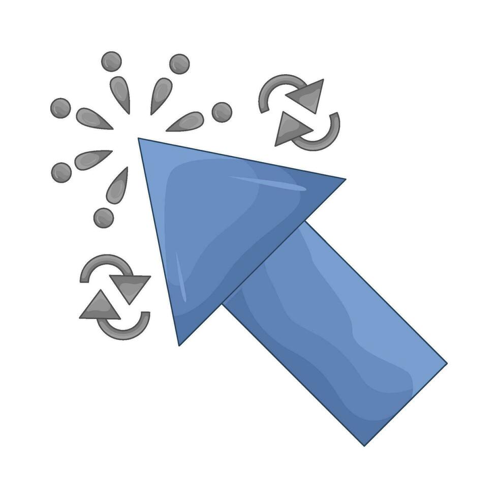 cursor with loading illustration vector