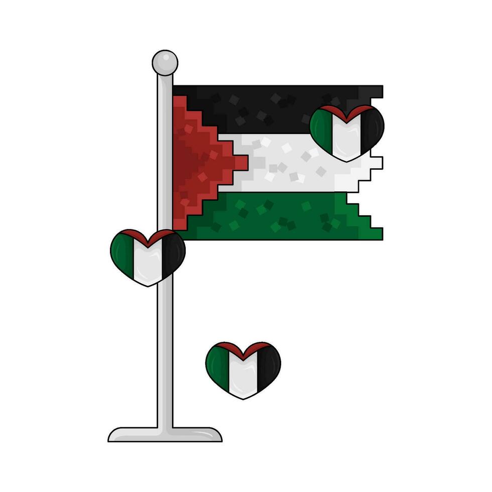 flag palestine illustration vector
