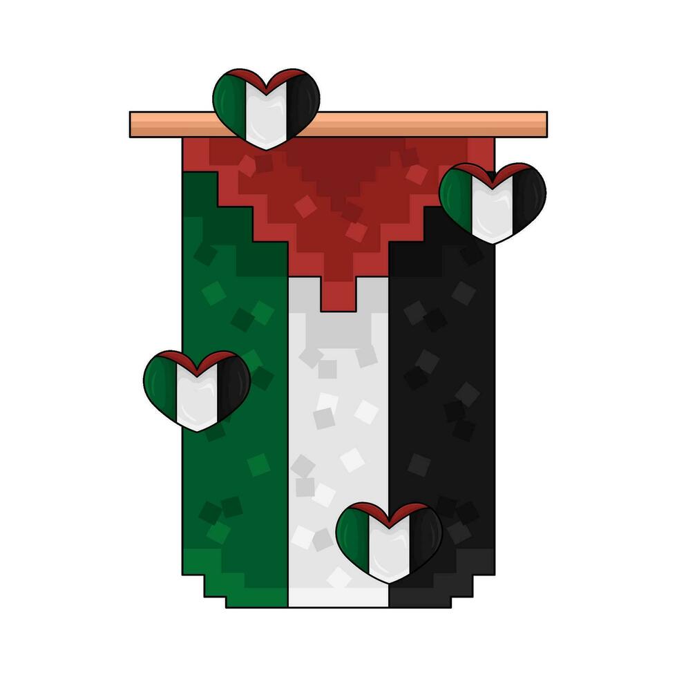 flag palestine illustration vector