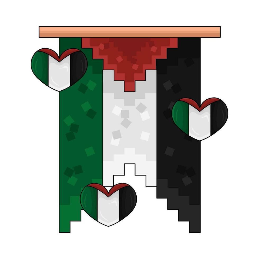 flag palestine illustration vector