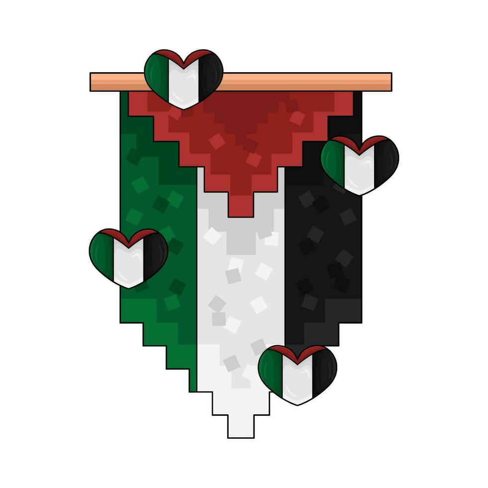 bandera Palestina ilustración vector