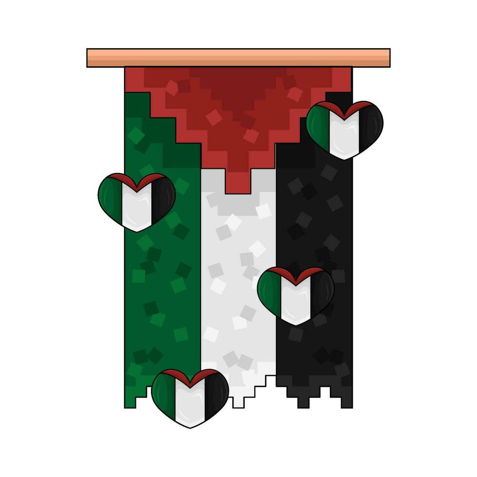 flag palestine illustration vector