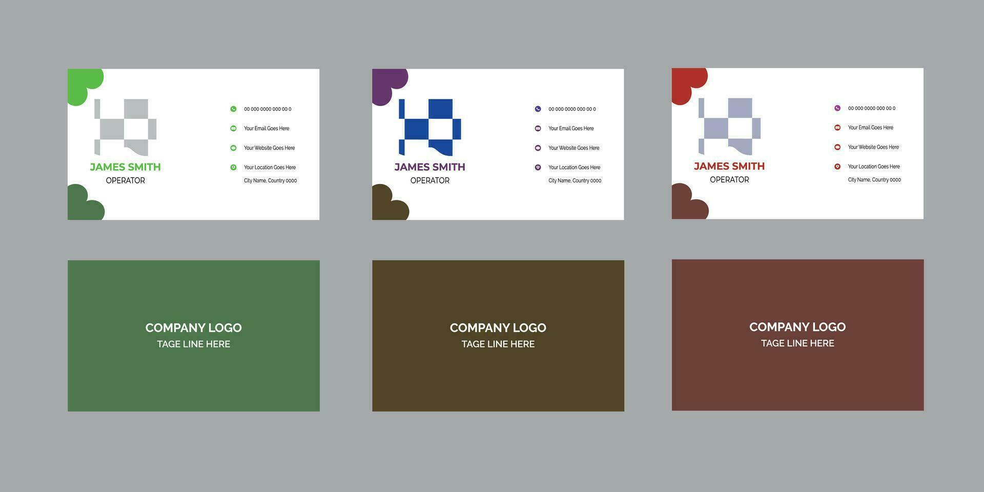 Free simple business card design. vector