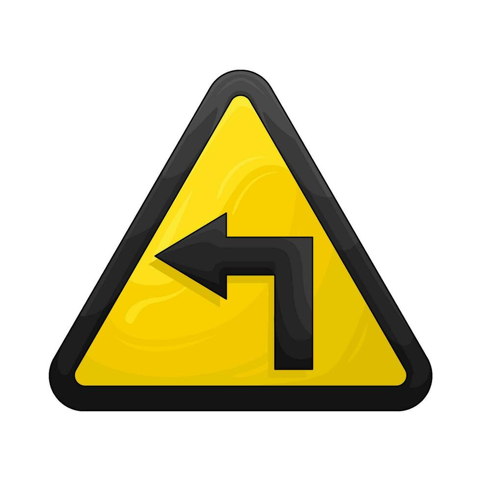 arrow  in caution board illustration vector