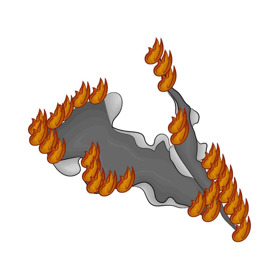 torn paper burns illustration vector