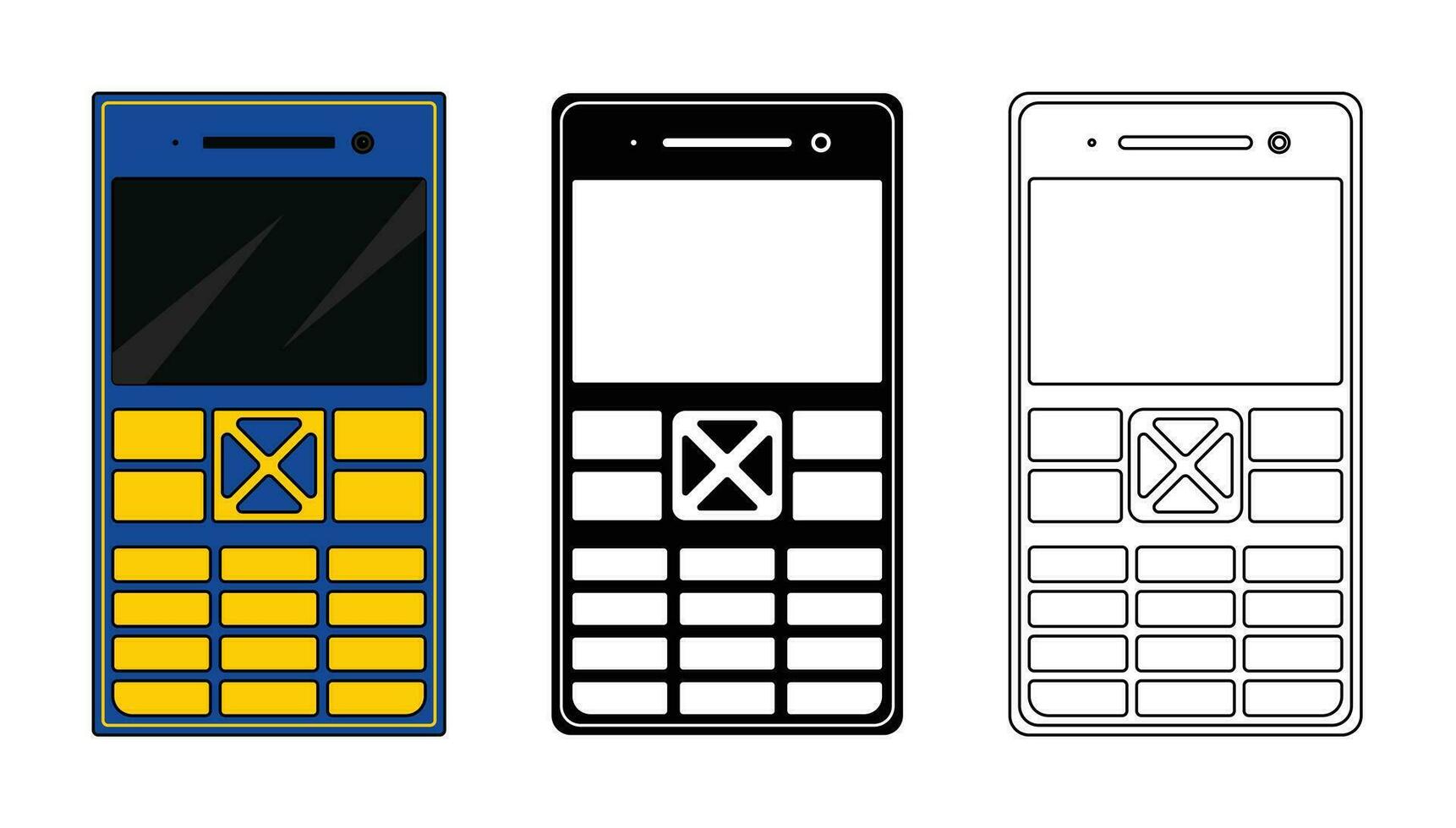 Mobile Vector Illustration Icon Set