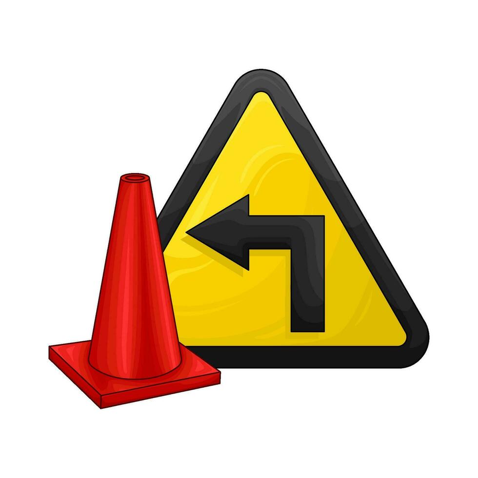 arrow in caution board illustration vector
