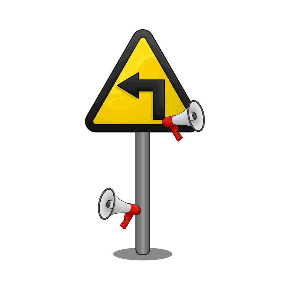 arrow in board with megaphone illustration vector