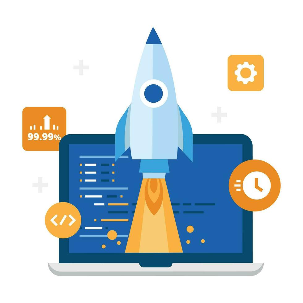 opt for fast and stable web app vector illustrations