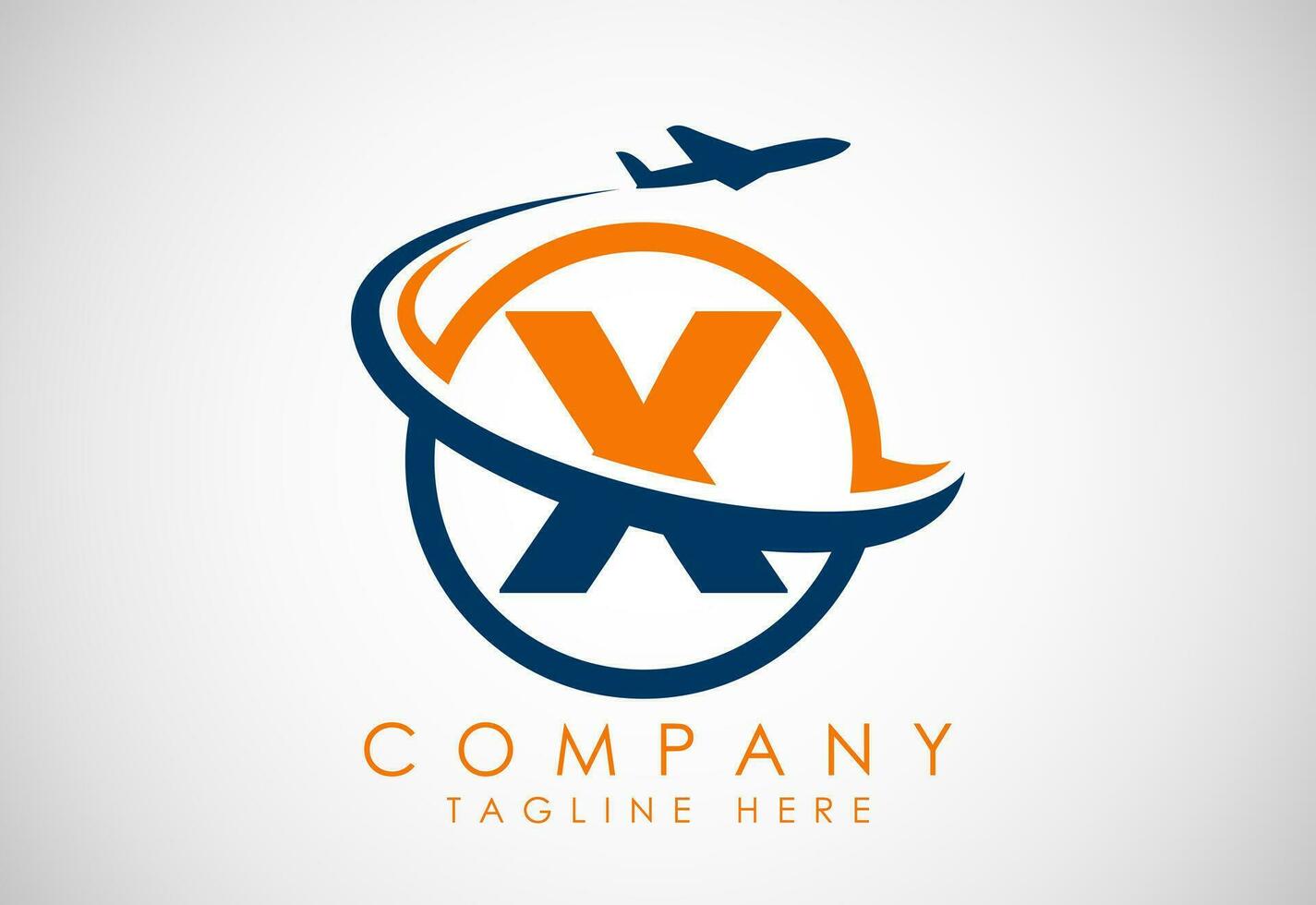 Initial alphabet X with aeroplane. Travel icons. Aviation logo sign, Flying symbol. Flight icon vector