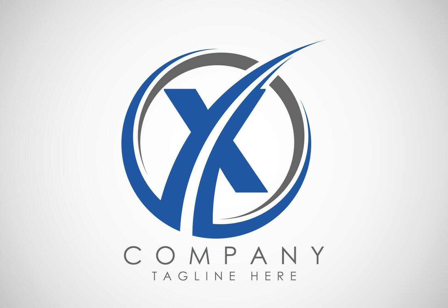 English alphabet X with swoosh. Modern vector logotype for business and company identity