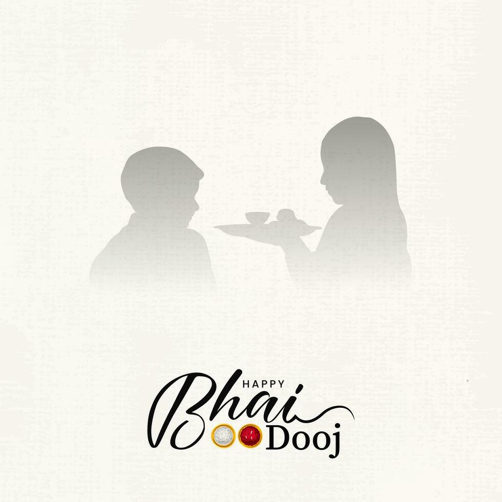 Happy Bhai Dooj Typography Social Media Post vector