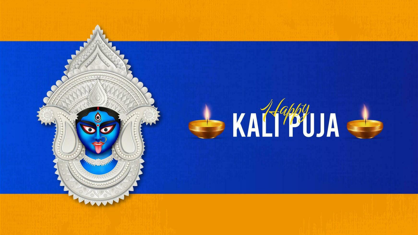 Happy Kali Puja Social Media Post vector