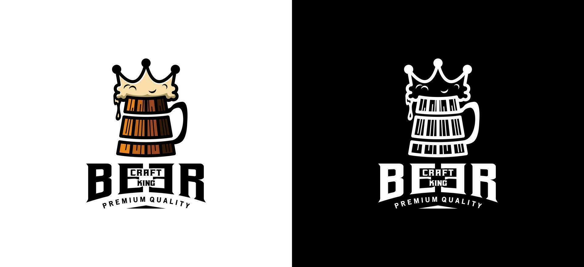 Beer drink vintage design, liquor logo vector illustration for pub club and bar, brewery logo