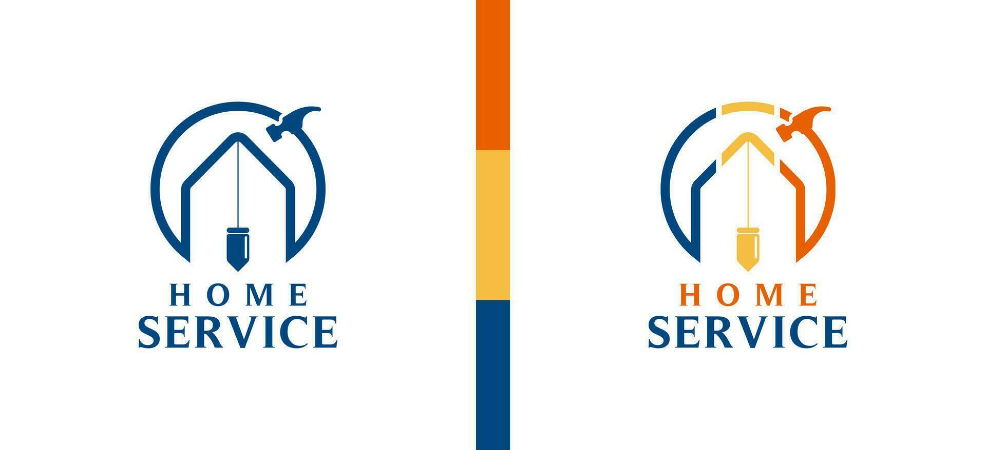 Home service or home repair logo design with modern minimalist concept vector