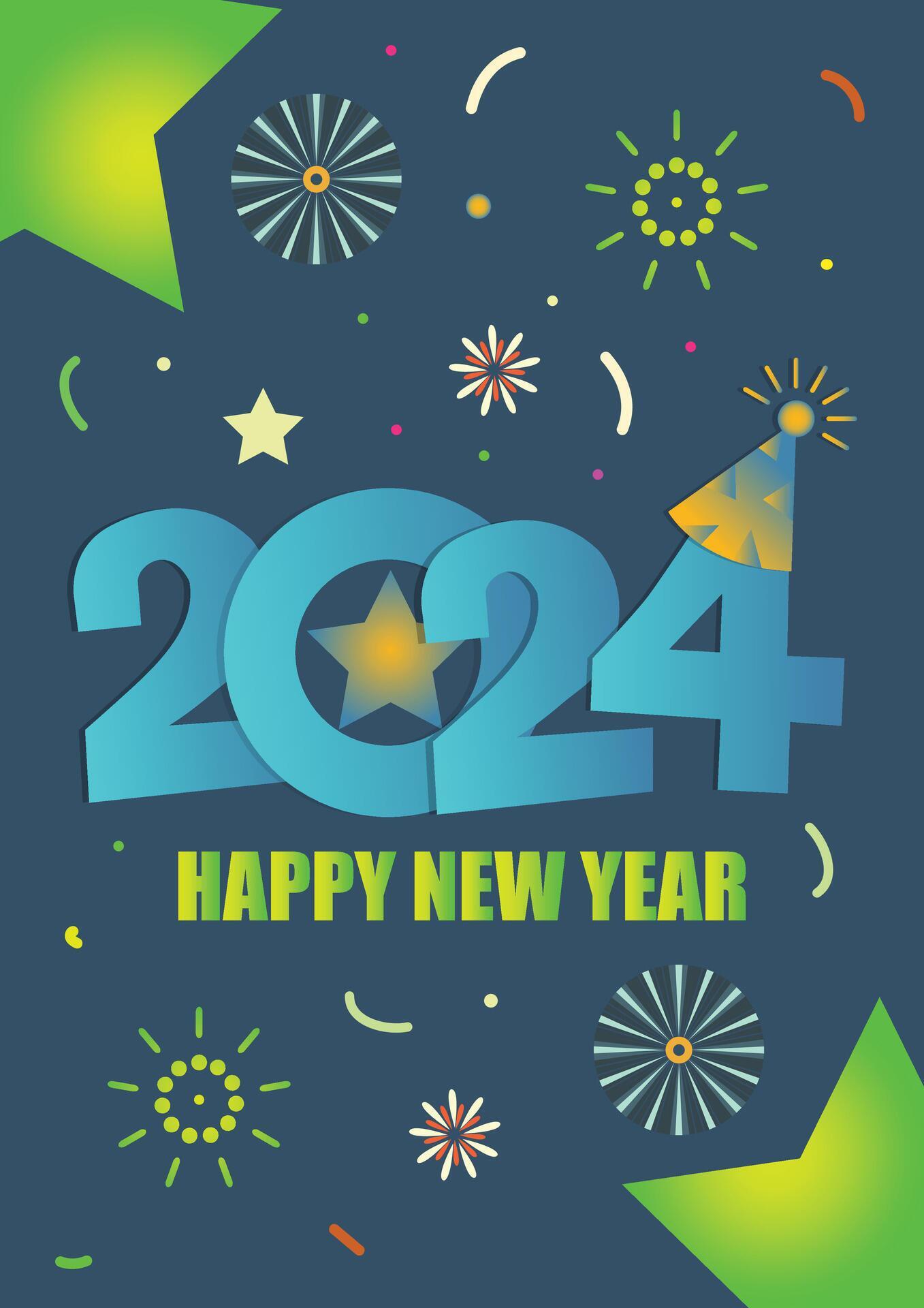 2025 New Year Festive Party Poster Realistic 3D Gold Confetti