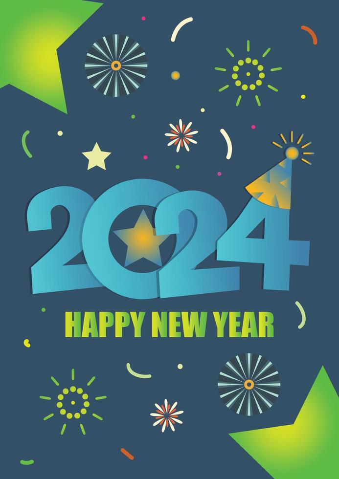 2025 New Year Festive Party Poster Realistic 3D Gold Confetti