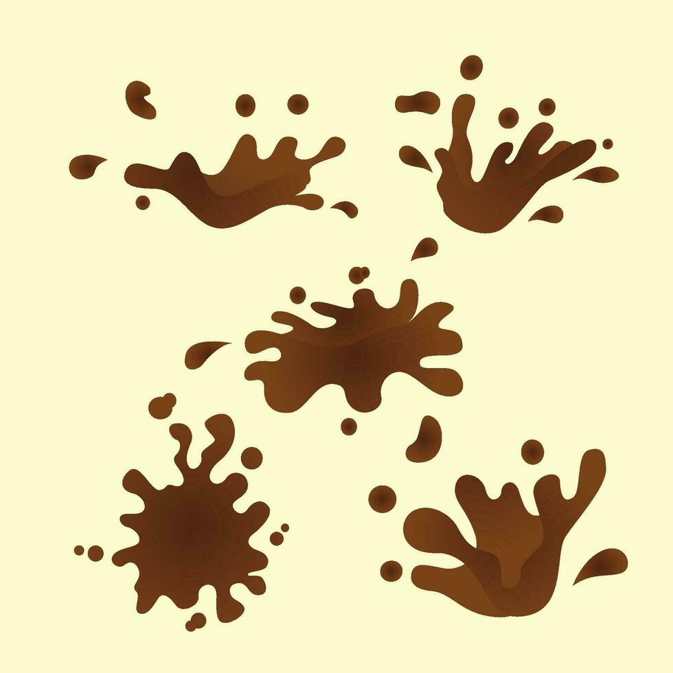 Chocolate And Cocoa Milk Wave Splash vector
