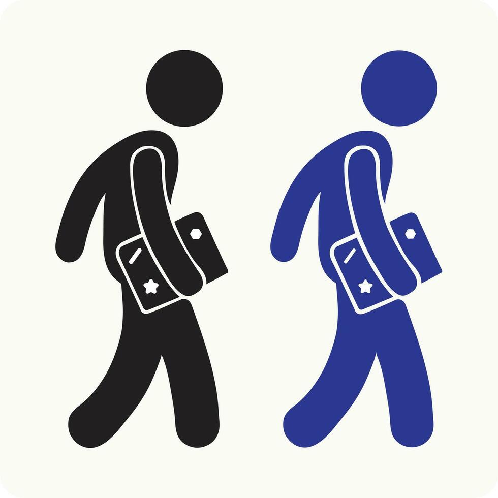 Man, Shoping, Office, Internet, icon vector image eps