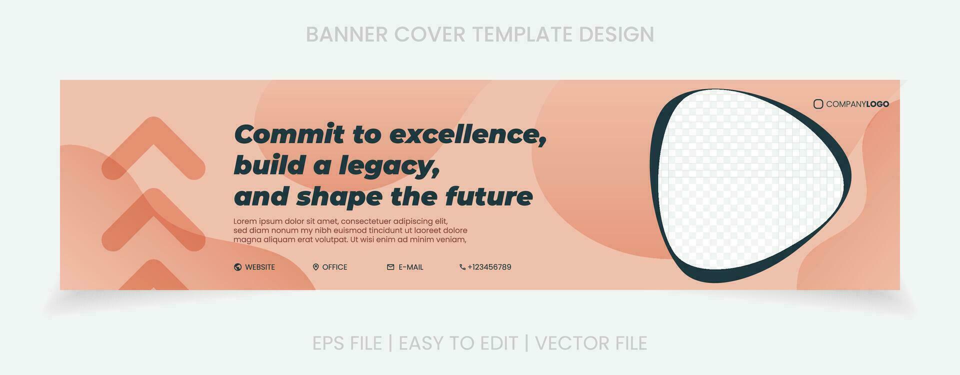 business banner company cover social media template design vector